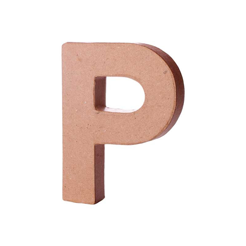 LETRA DE PAPEL MACHÉ INNSPIRO "P" 10Cm LETRA DE PAPEL MACHÉ INNSPIRO "P" 10Cm
