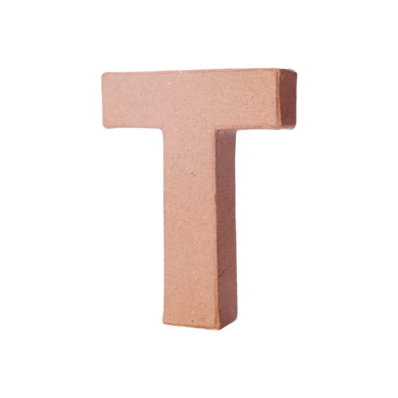 LETRA DE PAPEL MACHÉ INNSPIRO "T" 10Cm LETRA DE PAPEL MACHÉ INNSPIRO "T" 10Cm