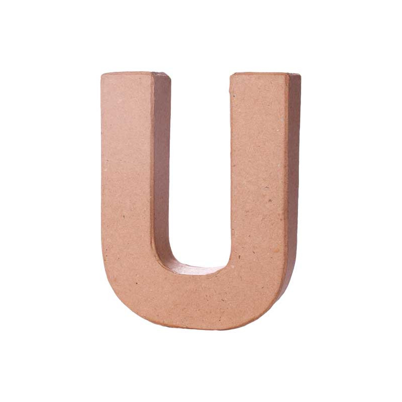 LETRA DE PAPEL MACHÉ INNSPIRO "U" 10Cm LETRA DE PAPEL MACHÉ INNSPIRO "U" 10Cm