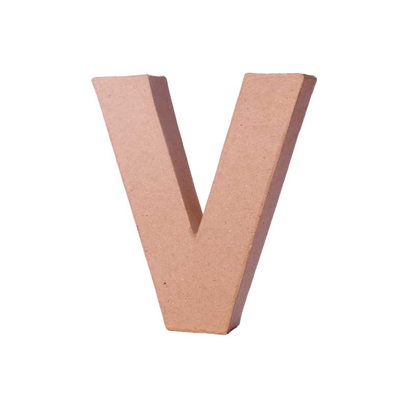 LETRA DE PAPEL MACHÉ INNSPIRO "V" 10Cm LETRA DE PAPEL MACHÉ INNSPIRO "V" 10Cm