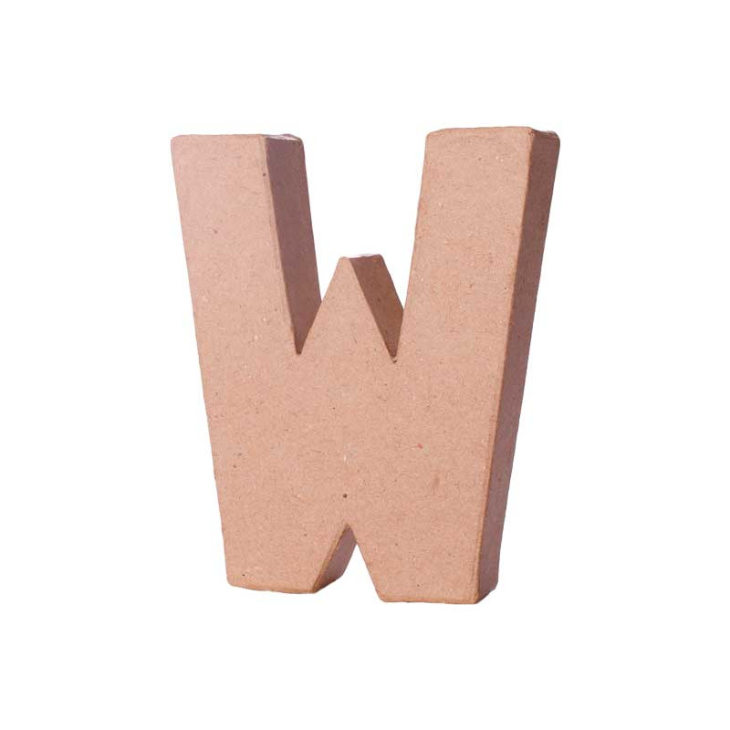 LETRA DE PAPEL MACHÉ INNSPIRO "W" 10Cm LETRA DE PAPEL MACHÉ INNSPIRO "W" 10Cm