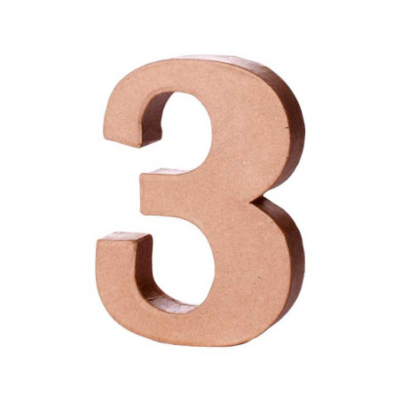 NÚMERO DE PAPEL MACHÉ INNSPIRO "3" 10Cm