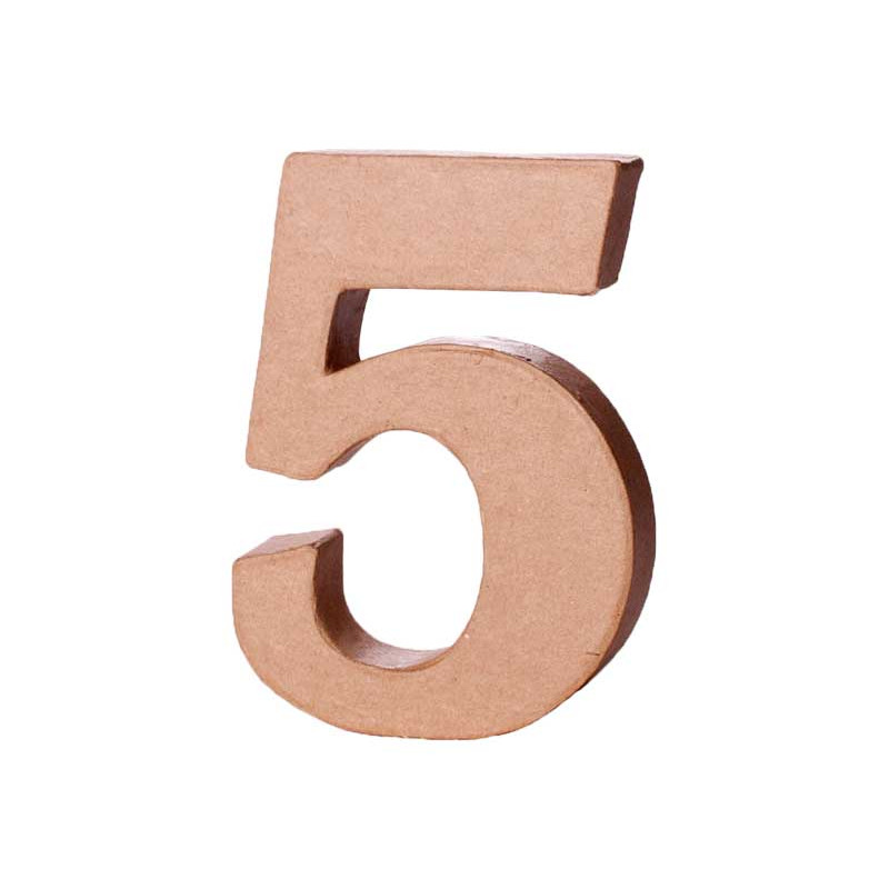 NÚMERO DE PAPEL MACHÉ INNSPIRO "5" 10Cm NÚMERO DE PAPEL MACHÉ INNSPIRO "5" 10Cm