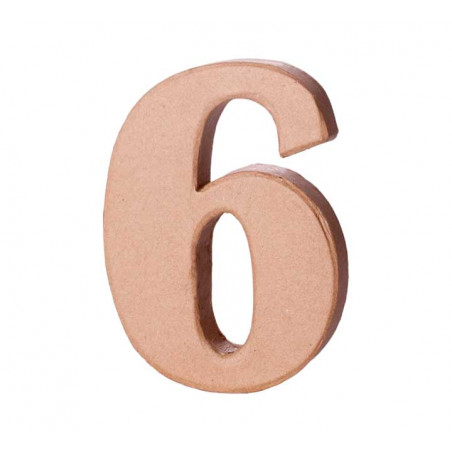 NÚMERO DE PAPEL MACHÉ INNSPIRO "6" 10Cm