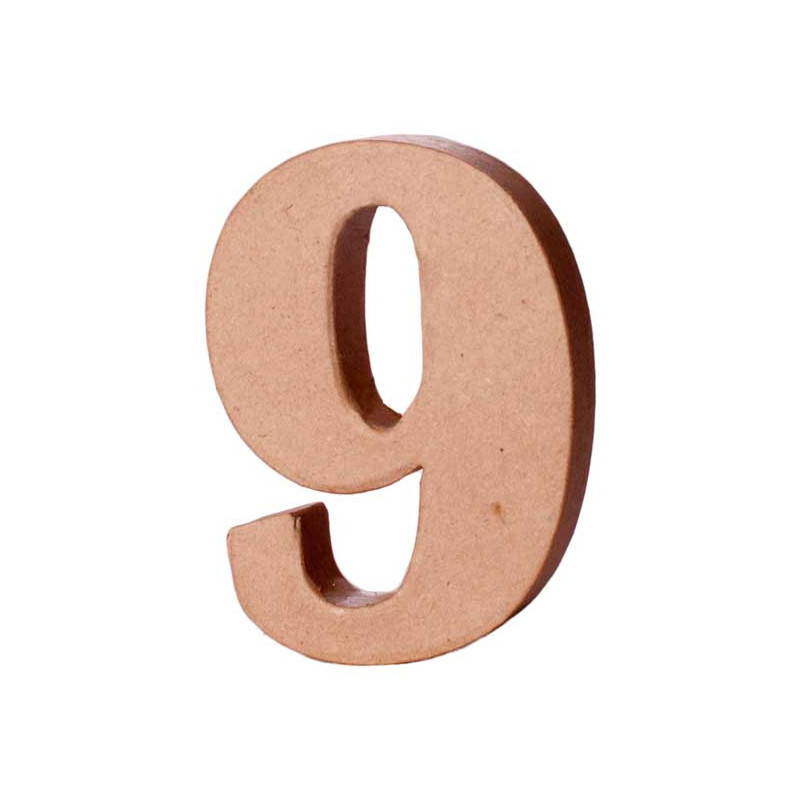 NÚMERO DE PAPEL MACHÉ INNSPIRO "9" 10Cm NÚMERO DE PAPEL MACHÉ INNSPIRO "9" 10Cm
