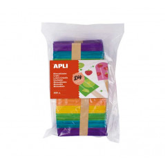 BOLSA 500 PALOS DE POLO APLI KIDS MADERA COLORES