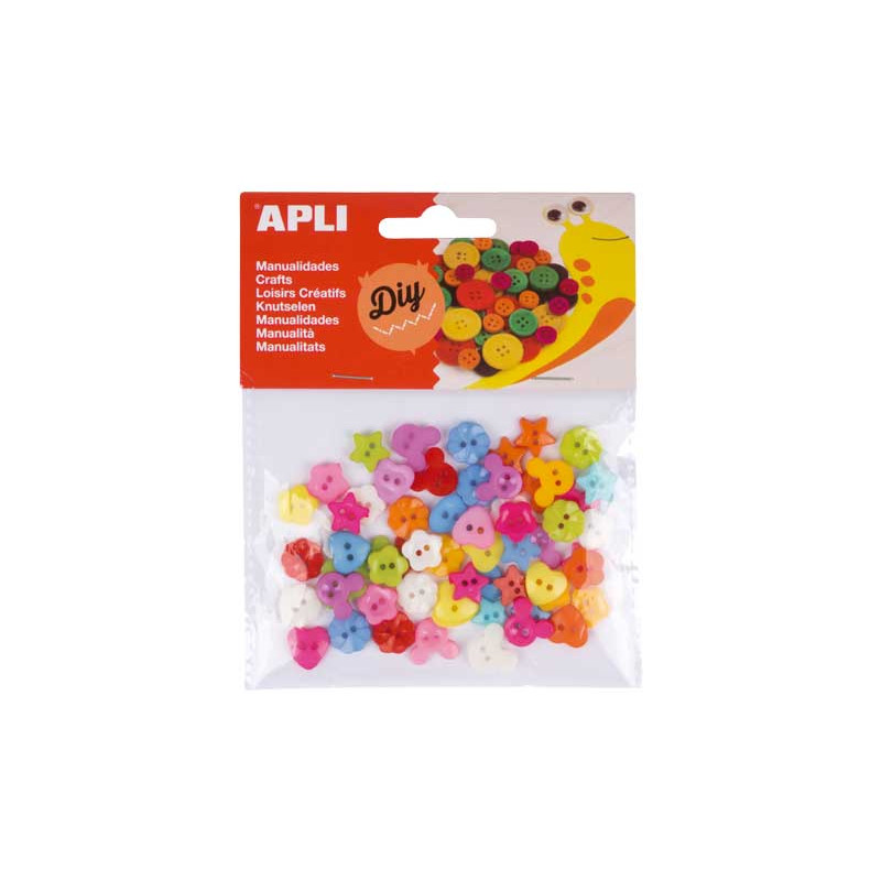 BOLSA 60 BOTONES APLI DE PLÁSTICO 12mm BOLSA 60 BOTONES APLI DE PLÁSTICO 12mm