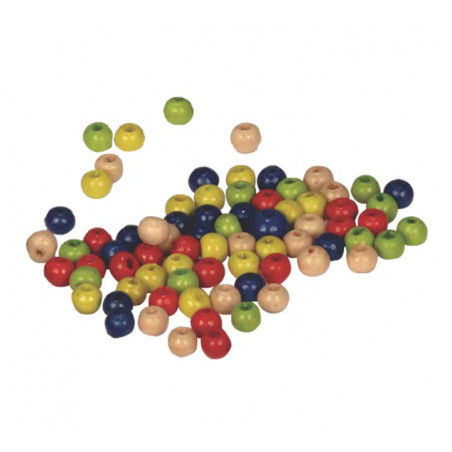 BOTE 142 ABALORIOS NIEFENVER DE MADERA 6mm