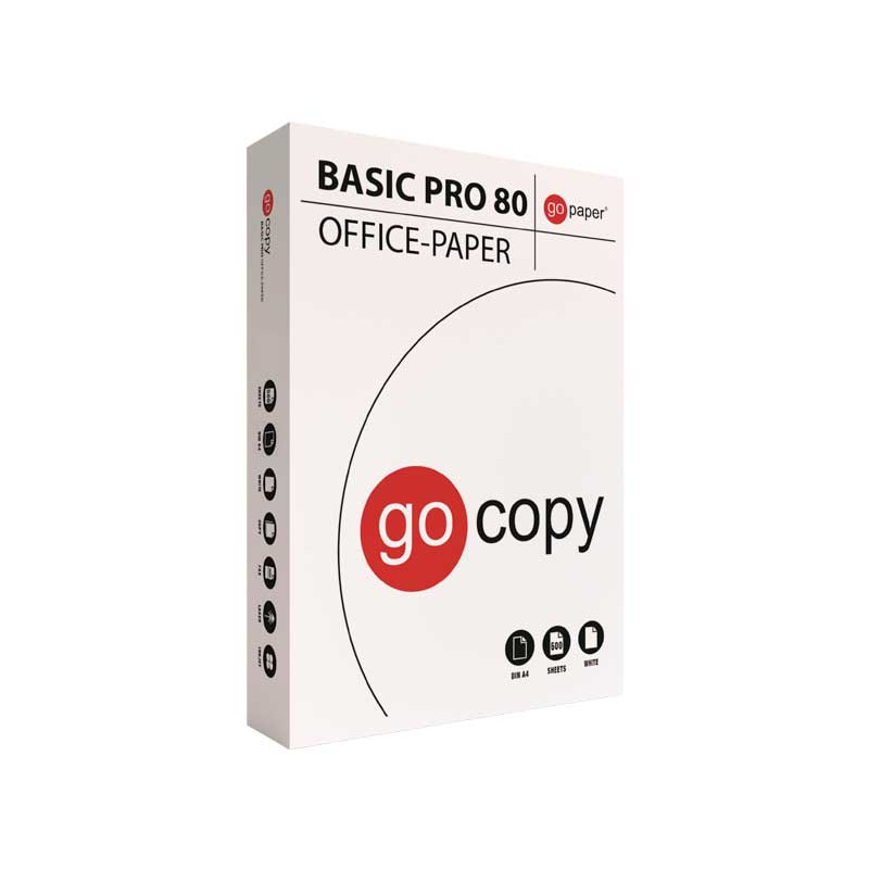 CAJA 5 PAQUETES 500h PAPEL GO-COPY BASIC PRO