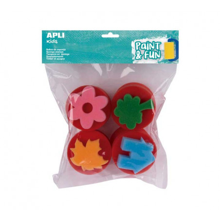 PACK 4 SELLOS DE ESPONJA APLI KIDS "JUMBO"