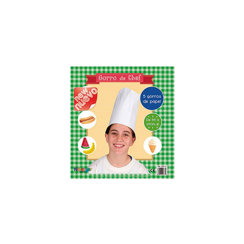 PACK 5 GORROS DE CHEF NIEFENVER ESTÁNDAR PACK 5 GORROS DE CHEF NIEFENVER ESTÁNDAR