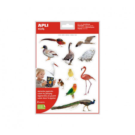 BLÍSTER 2h GOMETS TEMÁTICOS APLI "AVES"