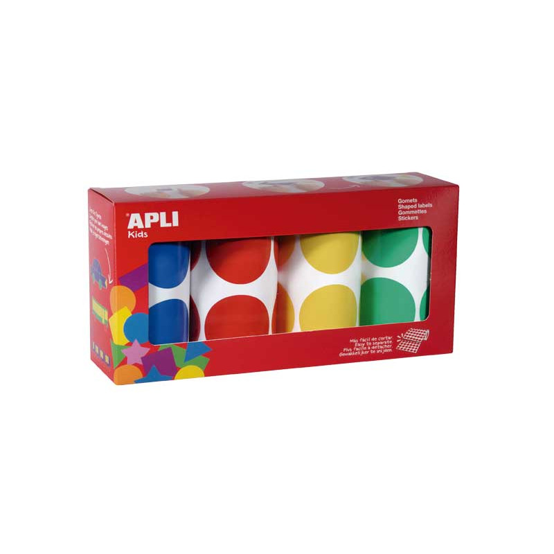 PACK 4 ROLLOS GOMETS APLI CIRCULARES Ø45mm