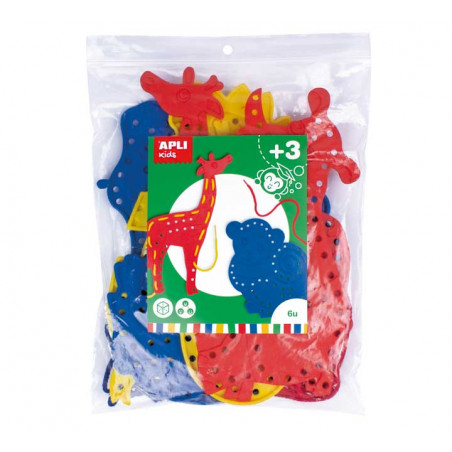 BOLSA 6 TARJETAS PARA COSER APLI KIDS "ANIMALES"