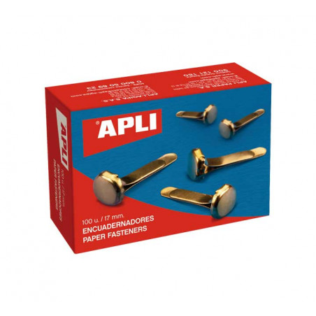 CAJA 100 ENCUADERNADORES APLI SIN ARANDELA 17mm