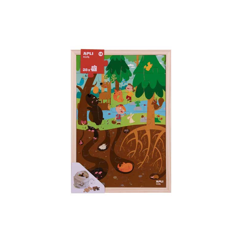 CAJA PUZZLE NIVELES APLI KIDS "EL BOSQUE"