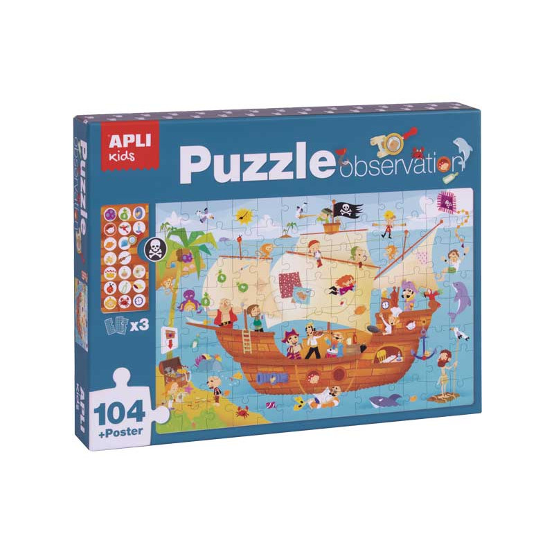 PUZZLE APLI KIDS "OBSERVACIÓN: BARCO PIRATA"