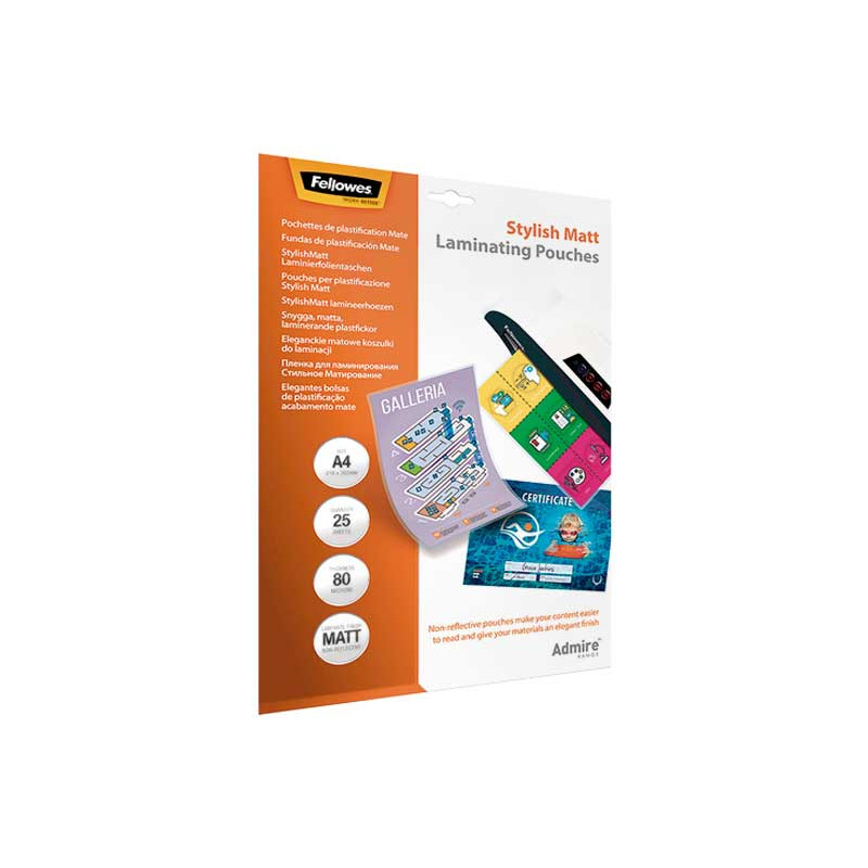 PACK 25 FUNDAS FELLOWES MATE PARA PLASTIFICAR A4