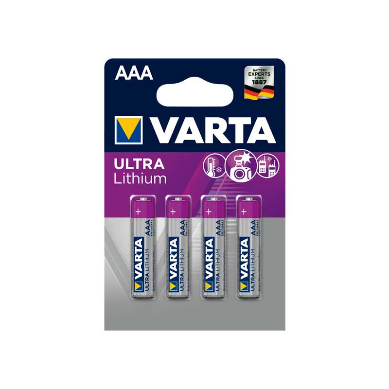 BLÍSTER 4 PILAS VARTA ULTRA LITHIUM AAA