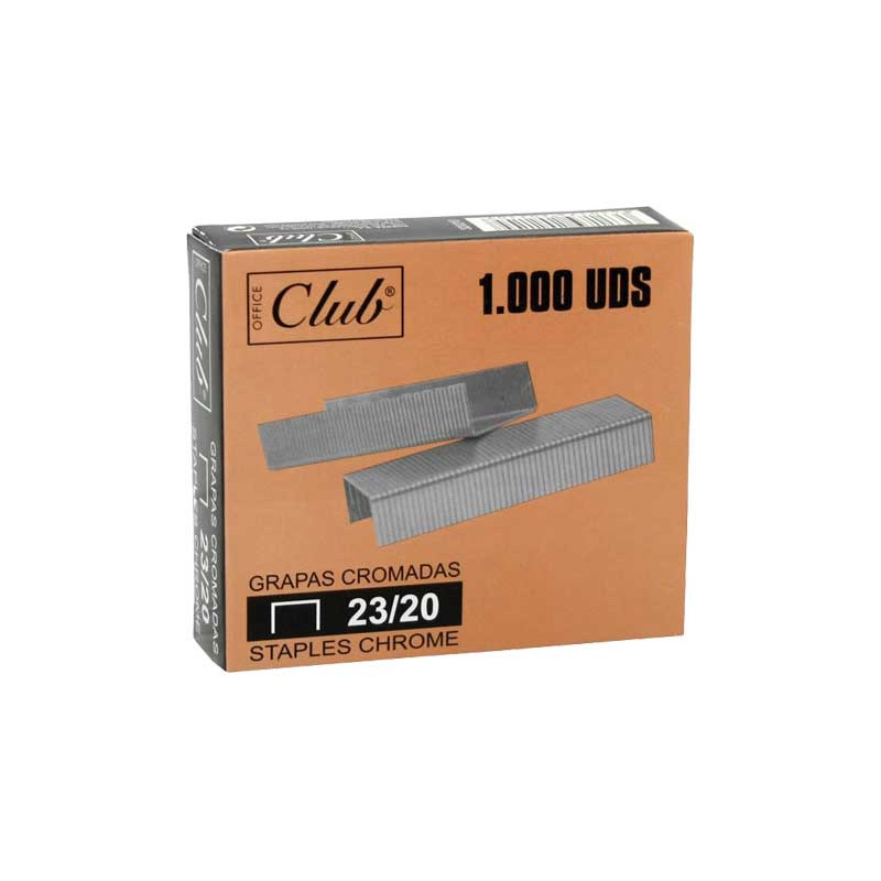 CAJA 1000 GRAPAS OFFICE CLUB 23/20 GALVANIZADAS