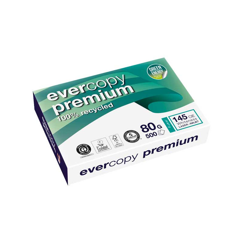 CAJA 5 PAQUETES 500h PAPEL EVERCOPY PREMIUM A4