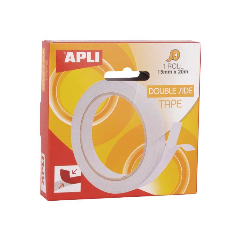 CINTA ADHESIVA APLI DOBLE CARA 15mmx20m CINTA ADHESIVA APLI DOBLE CARA 15mmx20m