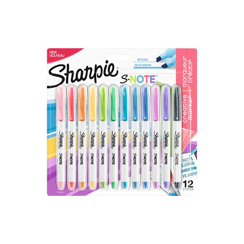 ESTUCHE 12 ROTULADORES SHARPIE S-NOTE