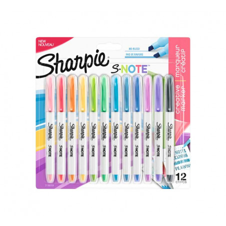 ESTUCHE 12 ROTULADORES SHARPIE S-NOTE