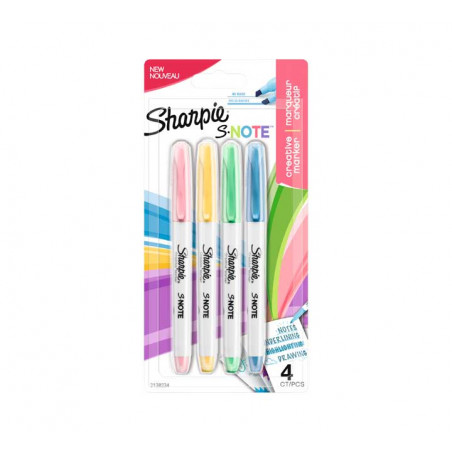 ESTUCHE 4 ROTULADORES SHARPIE S-NOTE