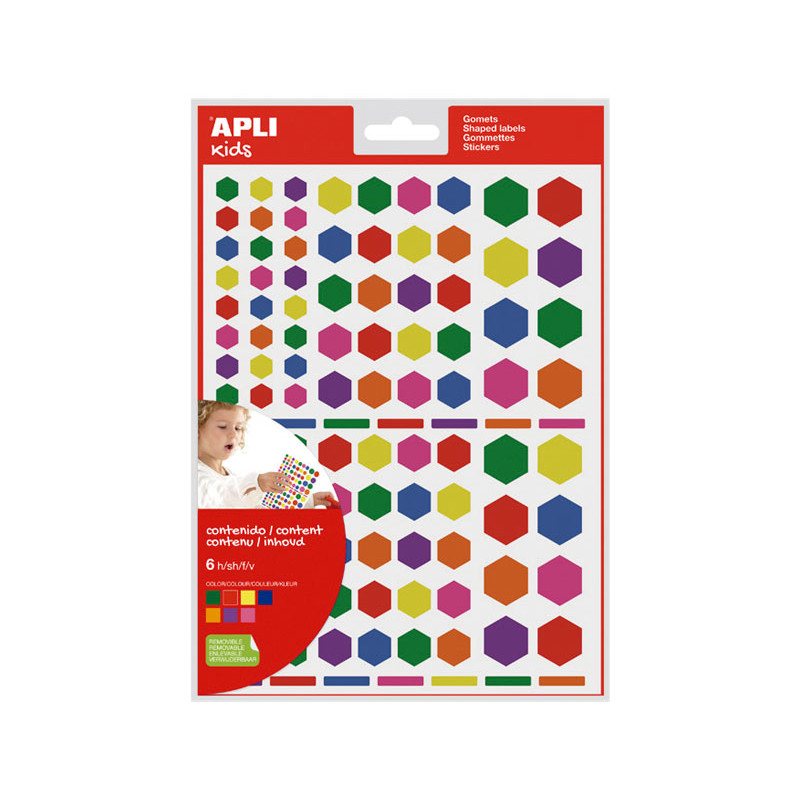 BLÍSTER 6h GOMETS APLI KIDS HEXÁGONOS BLÍSTER 6h GOMETS APLI KIDS HEXÁGONOS