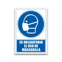 PLACA ARCHIVO 2000 "OBLIGATORIO EL USO DE MASCARILLA"