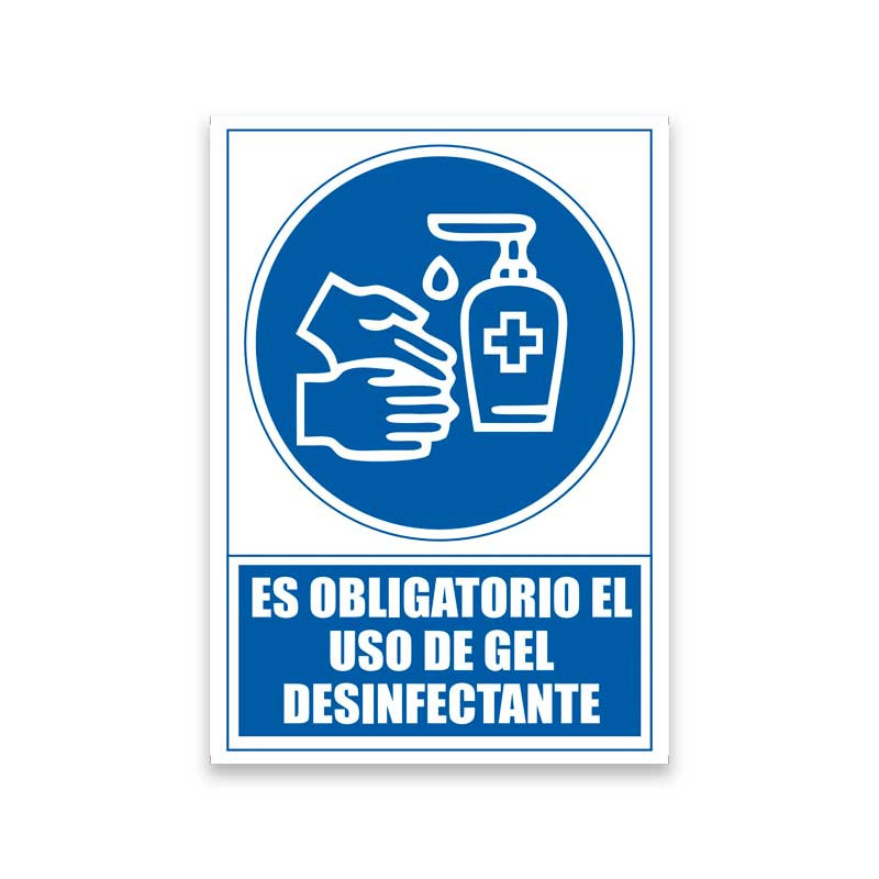 PLACA ARCHIVO 2000 "OBLIGATORIO EL USO DE GEL DESINFECTANTE" PLACA ARCHIVO 2000 "OBLIGATORIO EL USO DE GEL DESINFECTANTE"