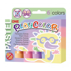 ESTUCHE 6 TÉMPERAS PLAYCOLOR SÓLIDAS PASTEL