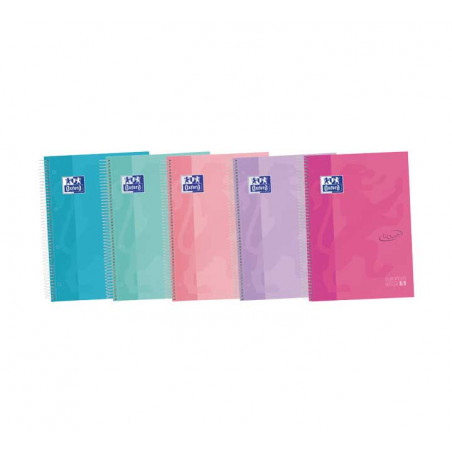 CUADERNO OXFORD "EUROPEANBOOK 5 TOUCH" A4+ 120h COLORES PASTEL
