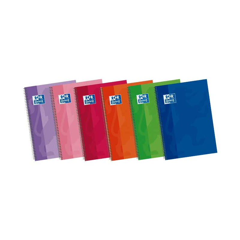 PACK 5 CUADERNOS OXFORD TAPA EXTRADURA Fª 80h LISO