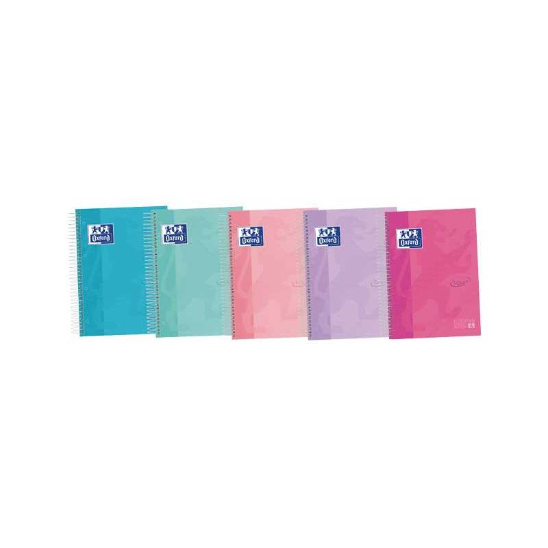 CUADERNO OXFORD "EUROPEANBOOK 4 TOUCH" A5+ 120h COLORES PASTEL