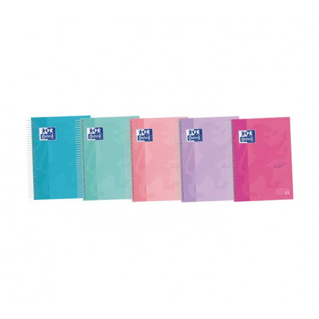 CUADERNO OXFORD "EUROPEANBOOK 4 TOUCH" A5+ 120h COLORES PASTEL