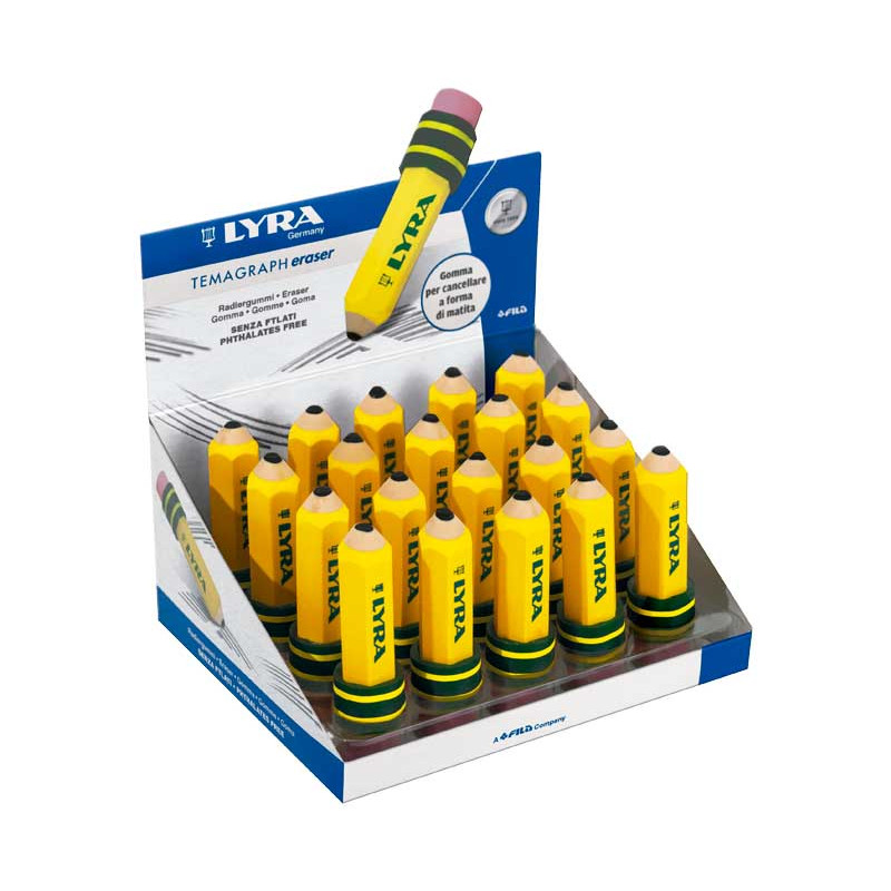 EXPOSITOR 20 GOMAS DE BORRAR LYRA temagraph EXPOSITOR 20 GOMAS DE BORRAR LYRA temagraph