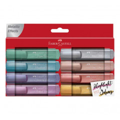 BLÍSTER 8 MARCADORES FLUORESCENTES FABER CASTELL TEXTLINER 1546 METAL