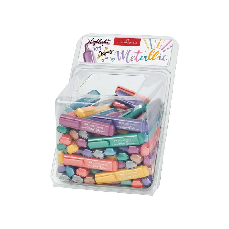 BOMBONERA 100 MARCADORES FLUORESCENTES FABER CASTELL TEXTLINER 1546 METAL BOMBONERA 100 MARCADORES FLUORESCENTES FABER CASTELL TEXTLINER 1546 METAL