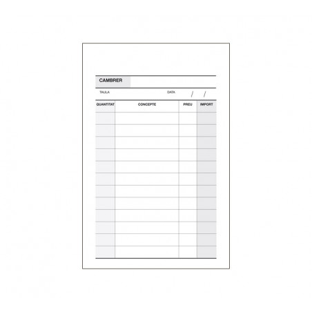 TALONARIO APLI CAMARERO BOLSILLO DUPLICADO CATALÁN