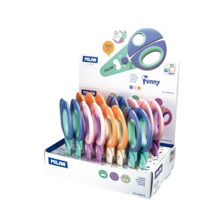 EXPOSITOR 16 TIJERAS ESCOLARES MILAN "FUNNY"