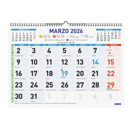 CALENDARIO DE PARED 2026 FINOCAM "COLOR: MIXTO L" CASTELLANO