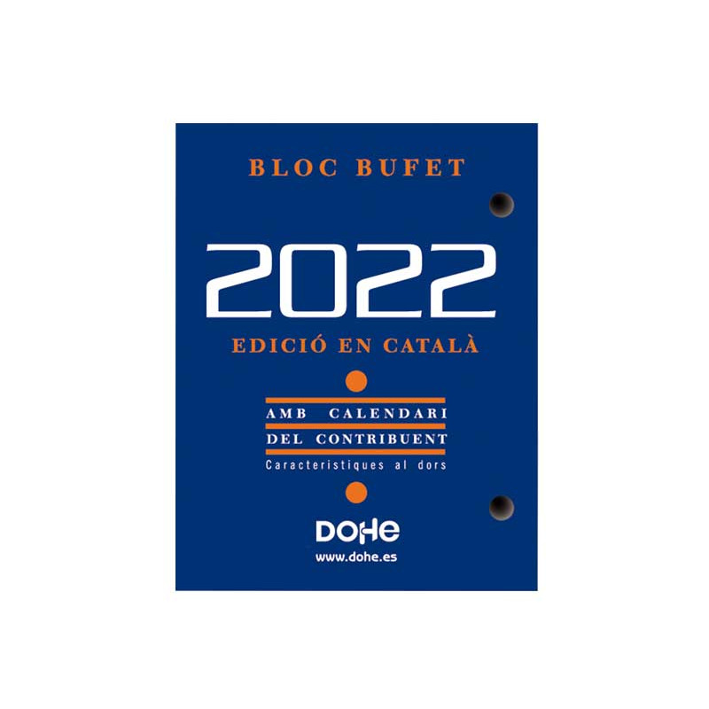 CALENDARIO 2022 DOHE "BLOQUE BUFETE" 8,5x11cm CATALÁN
