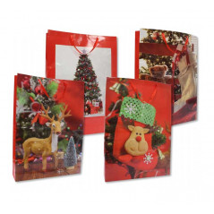 CAJA 12 BOLSAS DE NAVIDAD PAPEL JUMBO