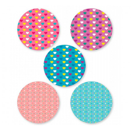 CAJA 50 ROLLOS PAPEL DE REGALO LOVE&STARS 2m