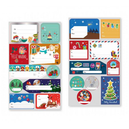 CAJA 24 BLÍSTER 30 ETIQUETAS ADHESIVAS REYES MAGOS