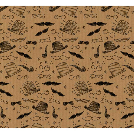 CAJA. 55 ROLLOS PAPEL REGALO APLI "KRAFT FUN" 2m