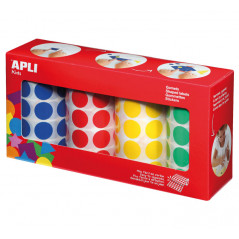 PACK 4 ROLLOS GOMETS APLI KIDS CIRCULARES Ø20mm