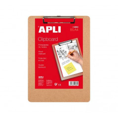 CLIPBOARD APLI  A4 BASE MADERA